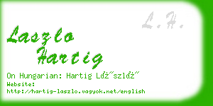 laszlo hartig business card